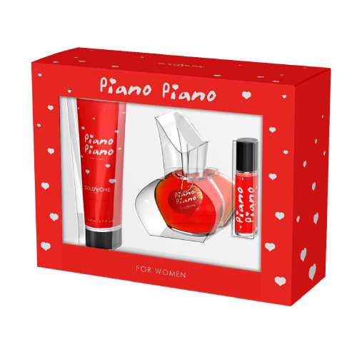 COFFRET GOLDAROME PARFUMS 3 PCS  PIANO PIANO FEMME